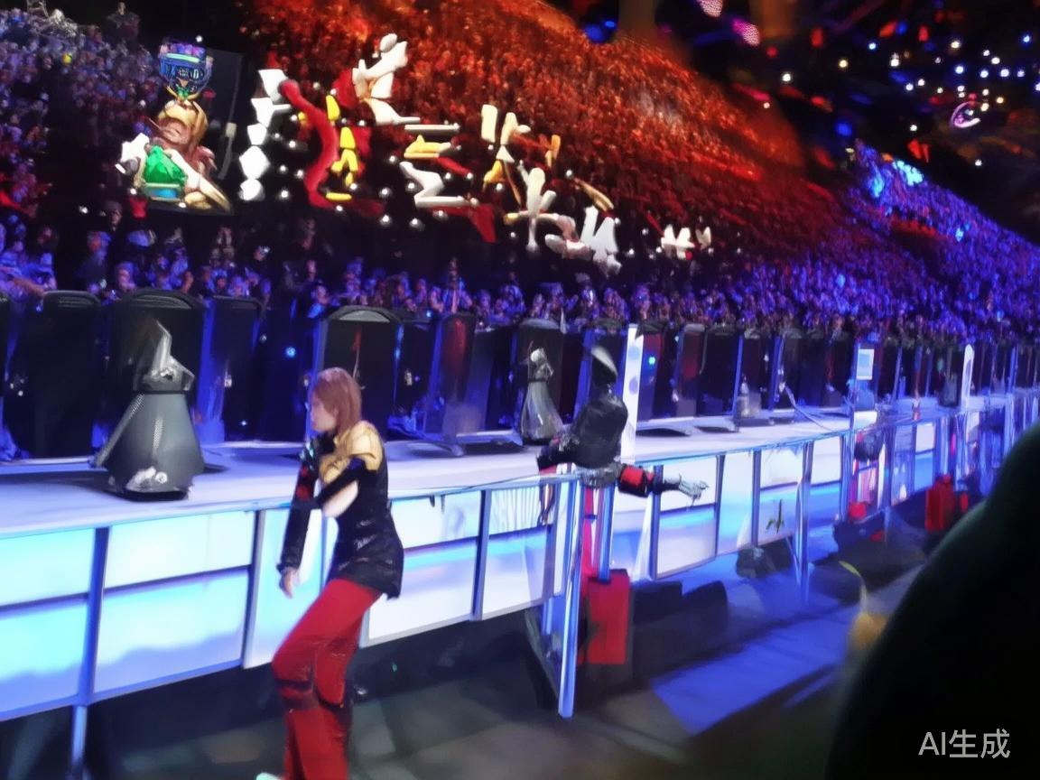 赛中，观察英雄选择、阵型变化、经济优势、甚至观众热